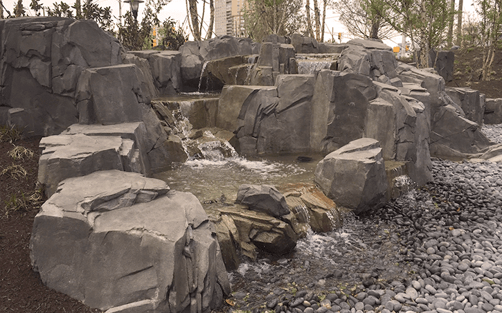 Artificial Rockwork Waterfall